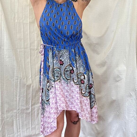 Intimately Free People Rendezvous Blue Paisley Slip Dress - Picture 2 of 6